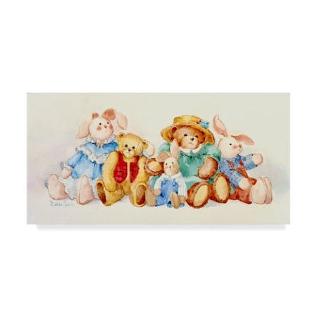 Trademark Fine Art Barbara Mock 'Friends Forever Bears' Canvas Art, 12x24 ALI38971-C1224GG